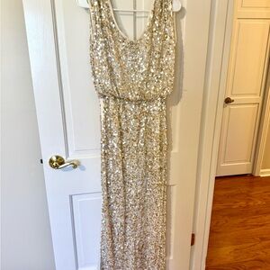 JS Collections Gold Sequin Dress